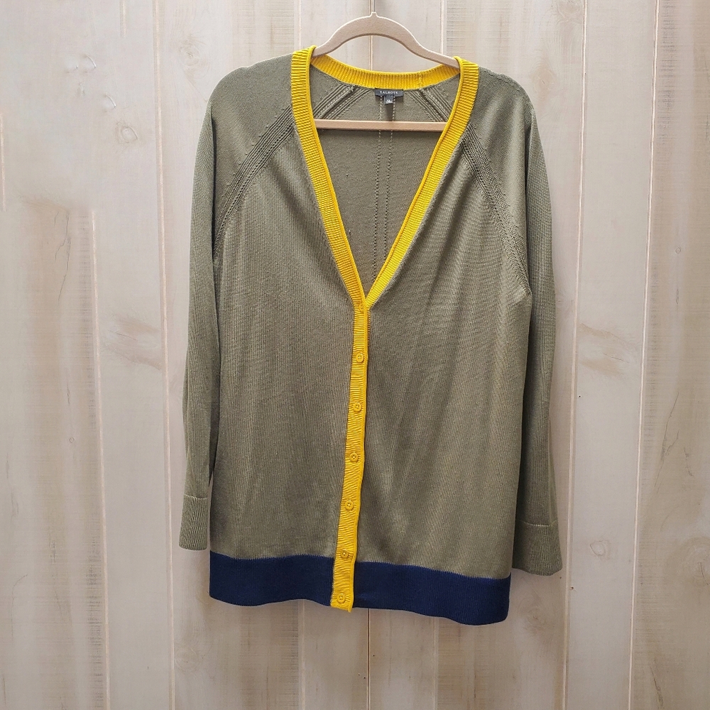 Talbots Grandpa Cardigan Colorblock Button Up Ret… - image 2